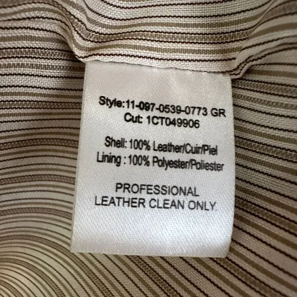 Stetson Western Wear Two-Button Jacket Suede Leather Brown Men's Size XL
